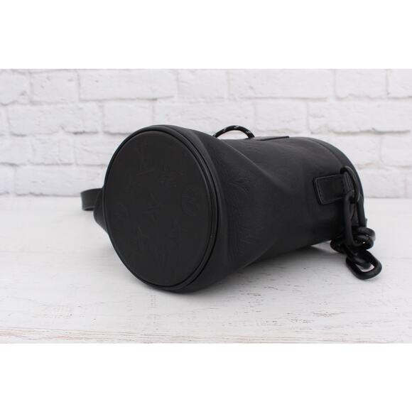 Louis Vuitton Chalk Nano Bucket Bag Monogram Shadow Leather Crossbody A4283 - Picture 11 of 11